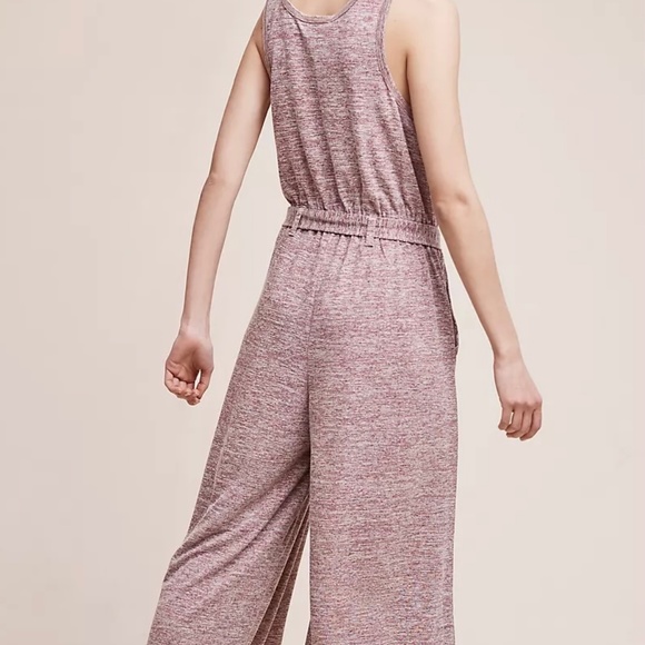 Anthropologie Saturday Sunday Saunter Wide Leg Jumpsuit S Maroon Red - Picture 3 of 7